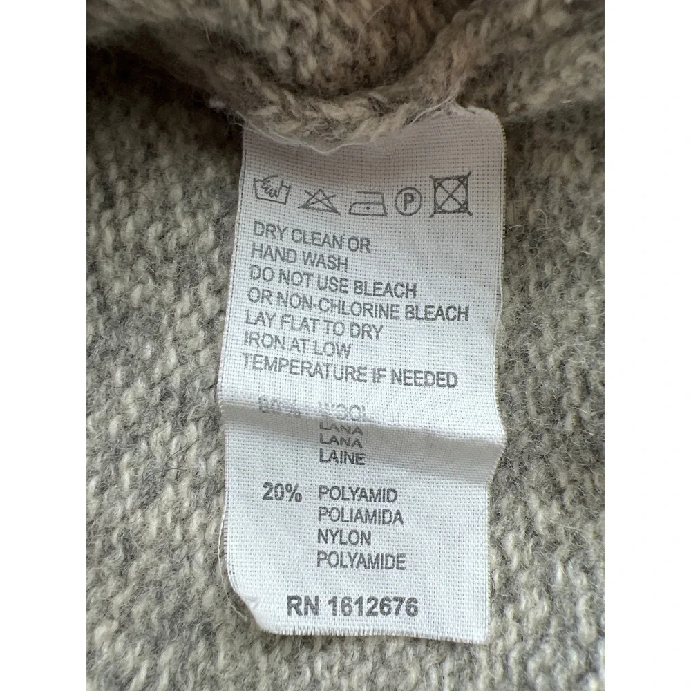 Blumarine Uomo Sweater Mens L Wool Blend Fisherman Beige Gray Italy Classic